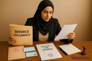 مدارک لازم برای طلاق از طرف زن، شامل شناسنامه، کارت ملی، سند ازدواج و فرم درخواست طلاق